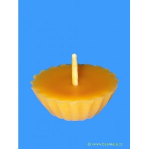 Svíčka ze včelího vosku, plovoucí svíčka-košíček.