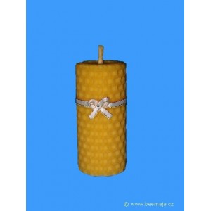 Svíčka ze včelího vosku, točená z mezist. zdobená, 3/7, TS-B+MA.